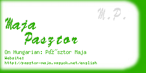 maja pasztor business card